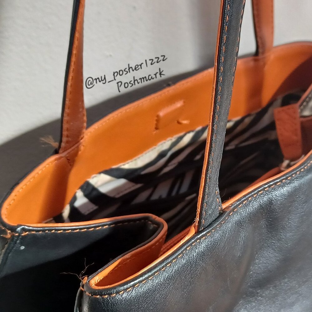 𝗦𝘁𝗼𝗻𝗲 𝗠𝗼𝘂𝗻𝘁𝗮𝗶𝗻 Colorblock Multi-Compartment Tote ⚫🟠 - Picture 5 of 16